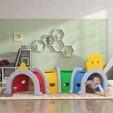 Aiyaplay Kids Play Tunnel For 3-6 Years Crawl And Climb, Lion Design, Indoor & Outdoor