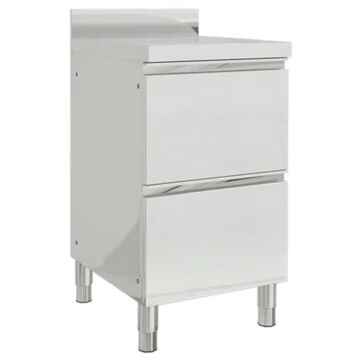 Vidaxl Commercial Kitchen Cabinet With 2 Drawers Stainless Steel