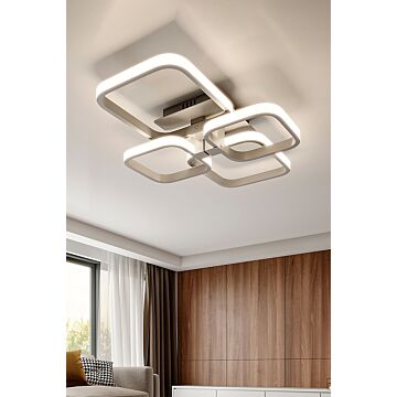 Contemporary Led Light-adjusted Semi Flush Ceiling Light