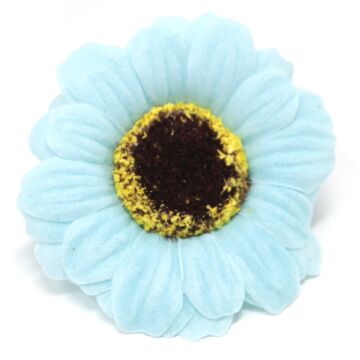 Craft Soap Flowers - Sml Sunflower - Blue - Pack Of 10