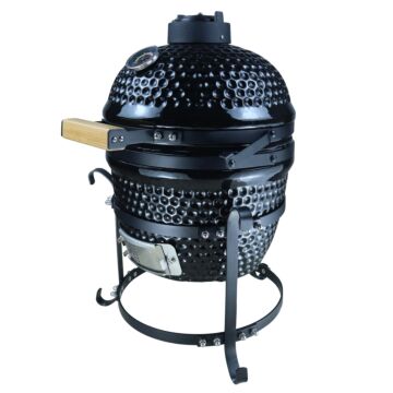 Outsunny Charcoal Grill Ceramic Kamado Bbq Grill Smoker Oven Japanese Egg Barbecue