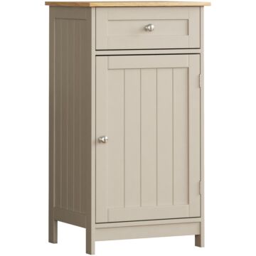 Bath Vida Priano 1 Door 1 Drawer Freestanding Cabinet, Grey & Oak