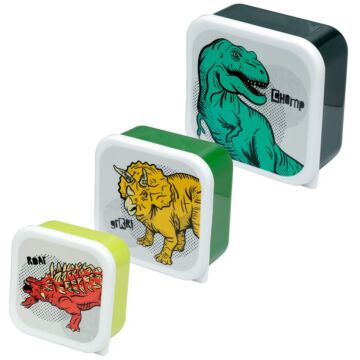 Lunch Boxes Set Of 3 (m/l/xl) - Dinosauria
