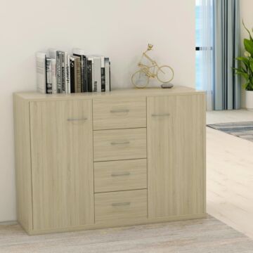 Vidaxl Sideboard Sonoma Oak 88x30x65 Cm Engineered Wood