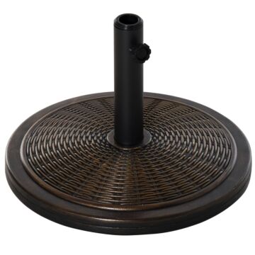 Outsunny Offset Patio Umbrella Cement Base Stand Cantilever Parasol Holder Weight, Fits 35mm/38mm/48mm, Black