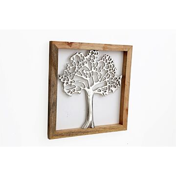 Large Silver Tree Of Life In A Frame