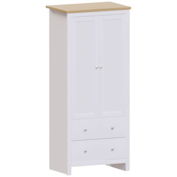 Vida Designs Arlington 2 Door 2 Drawer Wardrobe, White