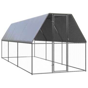 Vidaxl Chicken Cage 2x6x2 M Galvanised Steel