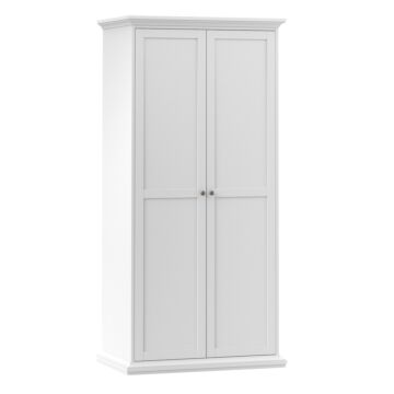 Paris Wardrobe With 2 Doors In White