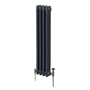 Traditional 3 Column Radiator - 1500 X 202mm - Anthracite Grey