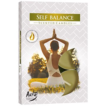 Set Of 6 Scented Tealights - Self Balance