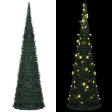 Vidaxl Pop-up String Artificial Pre-lit Christmas Tree Green 150 Cm