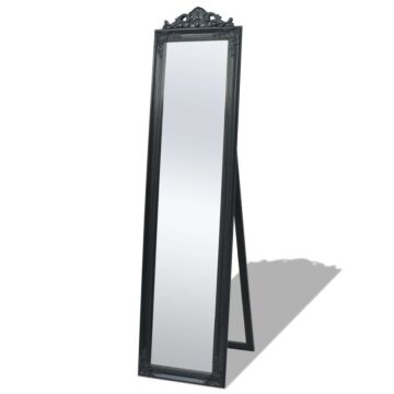 Vidaxl Free-standing Mirror Baroque Style 160x40 Cm Black