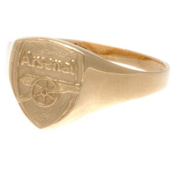 Arsenal Fc 9ct Gold Crest Ring Large