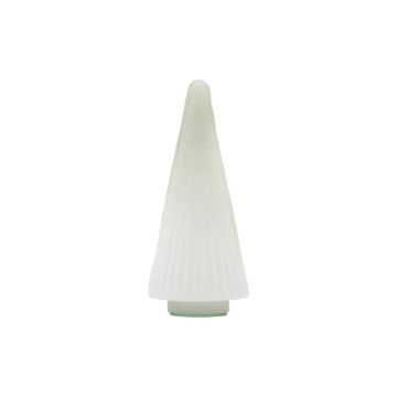Ribbed Tree White Frost Glass 100x100x250mm