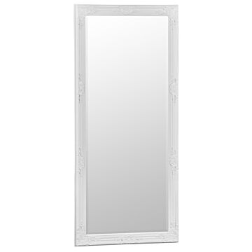 Accent Mirror White Painted Wooden Frame