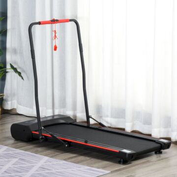 Homcom Foldable Walking Machine Treadmill 1-6km/h With Led Display & Remote Control Exercise Fitness For Home Office
