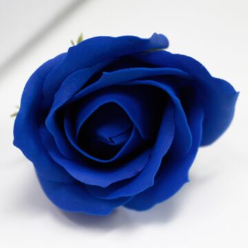 Craft Soap Flowers - Med Rose - Royal Blue - Pack Of 10