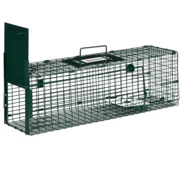 Outsunny Metal Rat Trap With Single Door, For Small Animals, Dark Green