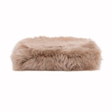 Light Brown Square Sheepskin Chair Pad