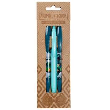 Recycled Abs 3 Piece Pen Set - Animal Kingdom