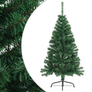 Vidaxl Artificial Half Christmas Tree With Stand Green 120 Cm Pvc