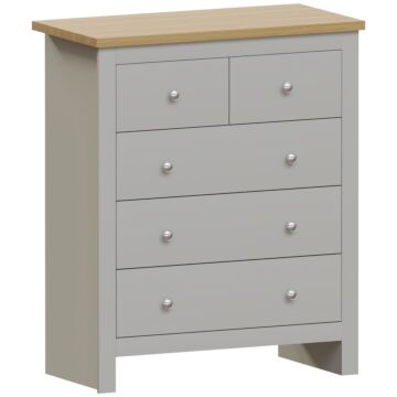 Arlington 3+2 Drawer Chest, Grey