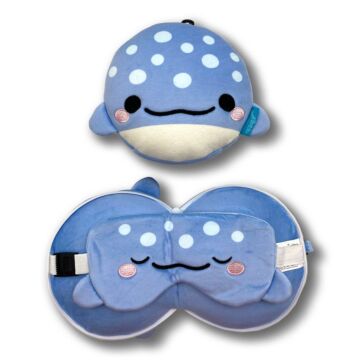 Relaxeazzz Travel Pillow & Eye Mask - Aoi The Whale Shark