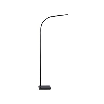 Floor Led Lamp Black Metal Synthetic Material Touch Switch Dimming Modern Industrial Lighting Home Office Beliani