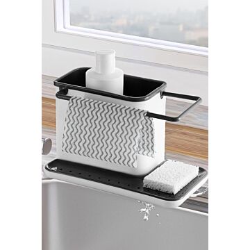 Kitchen Sponge Cloth Drainage Holder Sink Rack Caddy Organiser