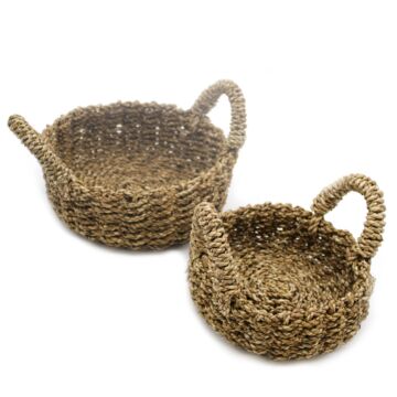 Natural Seagrass Basket - Set Of 2
