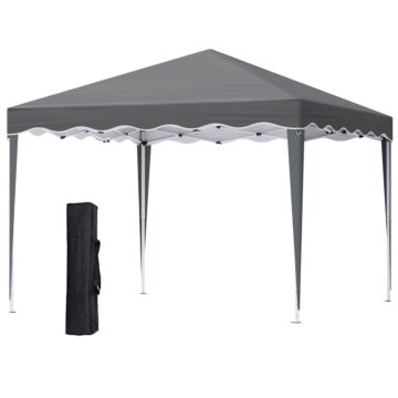 Outsunny 3 X 3m Pop Up Gazebo, Outdoor Camping Gazebo Party Tent With Carry Bag