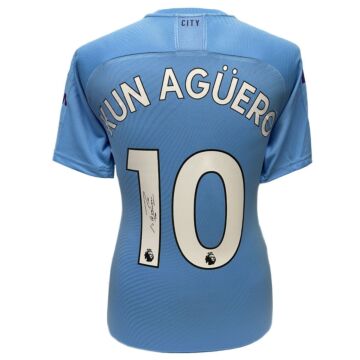 Manchester City Fc Aguero Signed Shirt