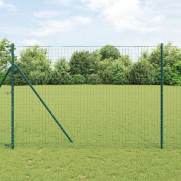 Vidaxl Fence Posts 52 Pcs Green Ø32 Mm 200 Cm Galvanised Steel