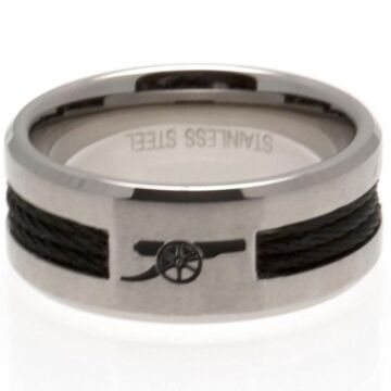 Arsenal Fc Black Inlay Ring Medium