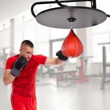 Homcom Pear Fast Boxing Set With Platform Wall Installation, Pump, Accessories Included, 60 X 73 X 80 Cm