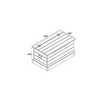 Corona White Storage Trunk