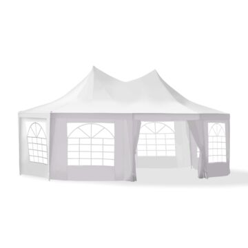 Outsunny 6.8m X 5m Octagonal Party Tent / Wedding Marquee-white