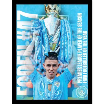 Manchester City Fc Foden Framed Picture 16 X 12