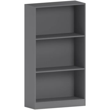 Vida Designs Cambridge 3 Tier Medium Bookcase, Grey