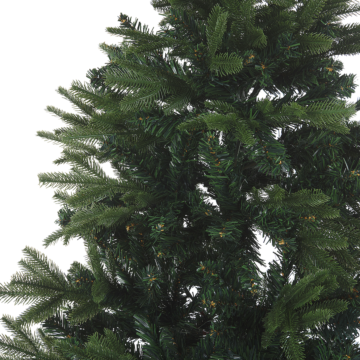 Artificial Christmas Tree Green 180 Cm Synthetic Hinged Branches Black Metal Stand Holiday Beliani