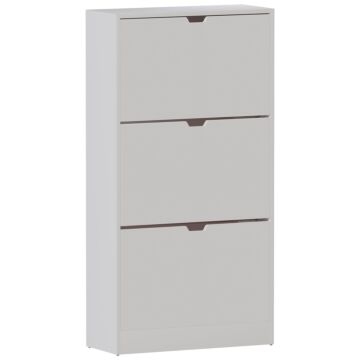 Vida Designs 3 Drawer Shoe Cabinet, White (fsc 100%)