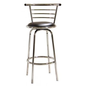 Bar Stool Chrome Swivel Wide Back Bm-020p