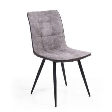 Rodeo Suede Effect Light Grey Dining Chair