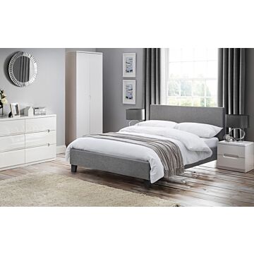 Rialto Light Grey Linen Bed 135cm
