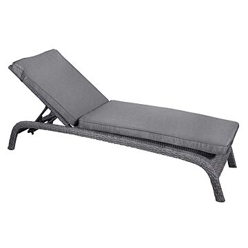 Paris Adjustable Sunlounger Manual Multi Position Backrest Including Cushion