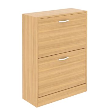 Vida Designs 2 Drawer Shoe Cabinet, Pine