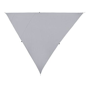 Outdoor Garden Patio Shade Sail Canopy Sunscreen Triangle 3x3x3m Water Uv Resistant Grey Beliani