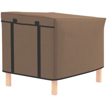 Pawhut Waterproof Rabbit Hutch Cover For X-d2-0047 And Similar Model Rabbit Hutch, 43 X 52 X 37 Cm, Brown