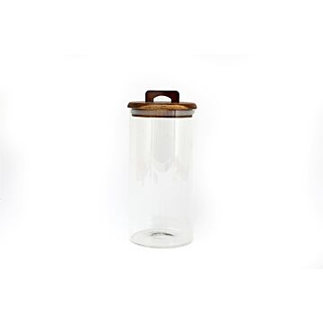 Glass Storage Jar With Acacia Lid 1.4l